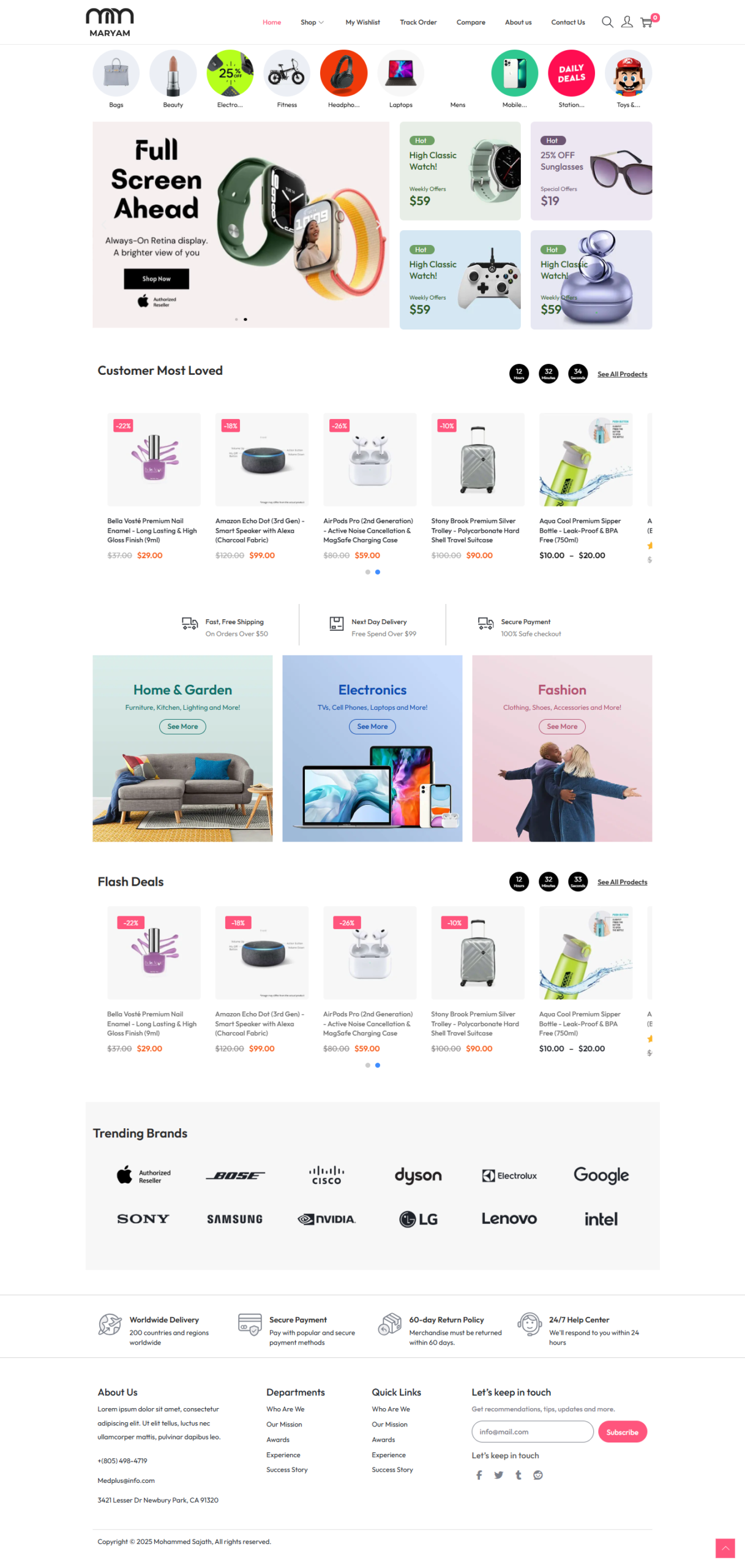 ecommerce website design using WordPress and WooCommerce